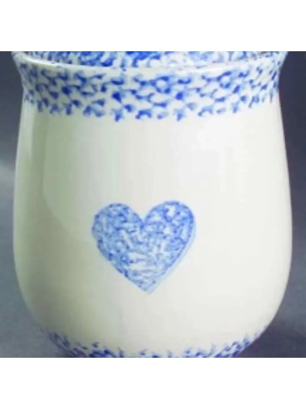 TIENSHAN Sponge Blue Heart Medium Canister & Lid